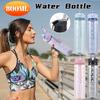 800ML Large Capacity Sports Water Bottle Leak Proof Plastic Drinking Cup With Scale Suitable For Travel Fitness Leakproof