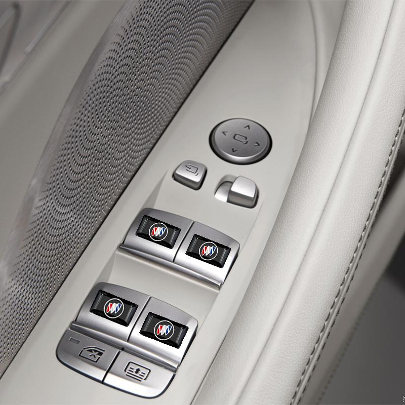 2/5/10 Stück Kohlefaser Lenkrad Auto Logo Emblem 3D Aufkleber für Buick Envision GS GL6 GL8 Avenir Riviera Lesabre Velite Verano