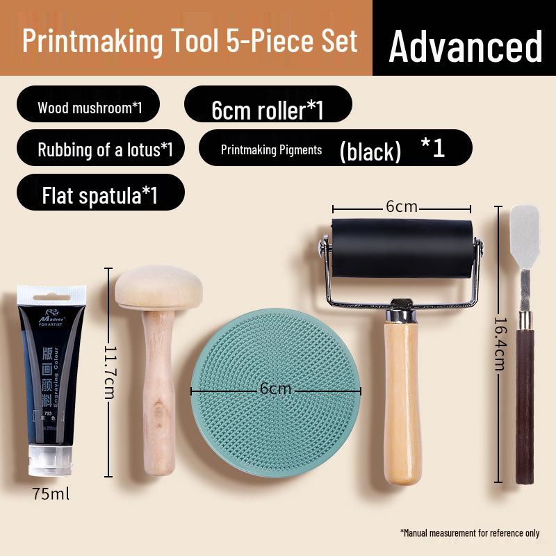 Special Edition A4/A5 Foam Board Printmaking Set: Carving Boards, Student Paints, Drawing Inks, Handmade Mat Board Tools