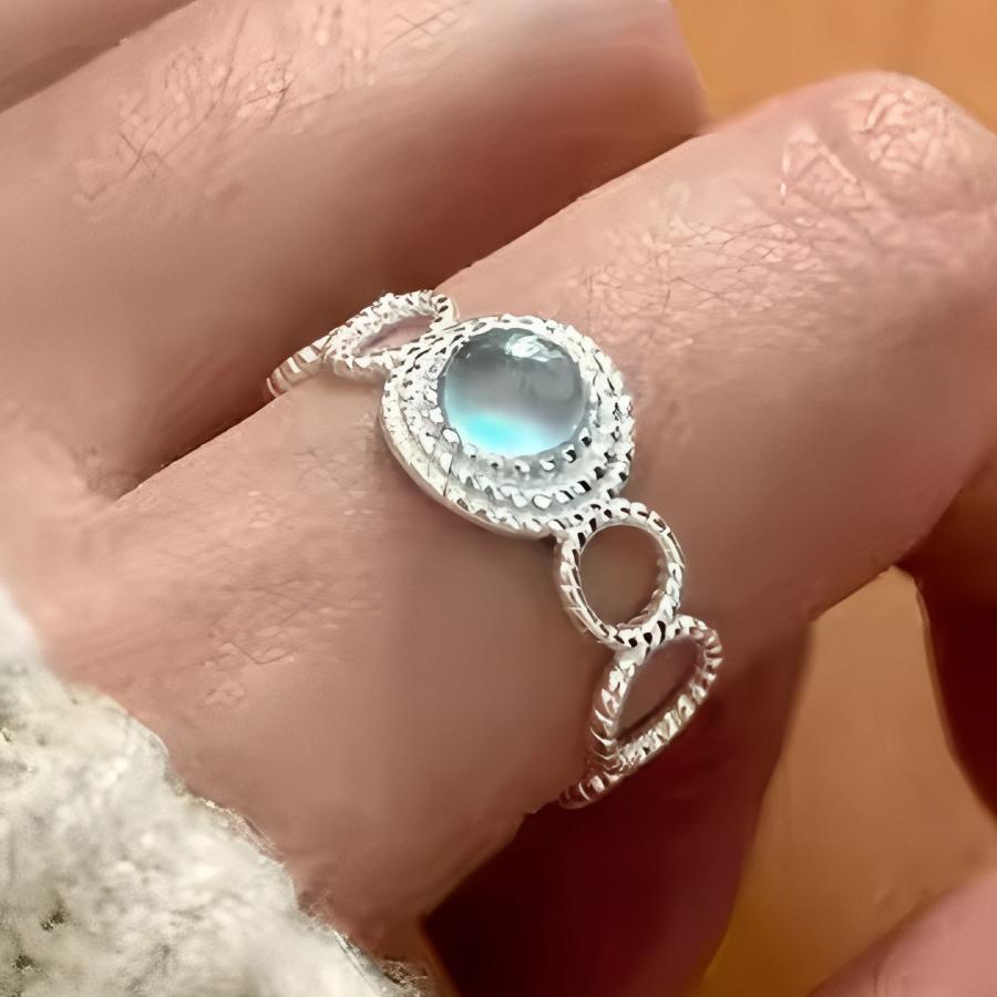 925 Sterling Silve Green Crystal Geometry Ring Square Retro Sweet Jewelry Birthday Gift Dropshipping