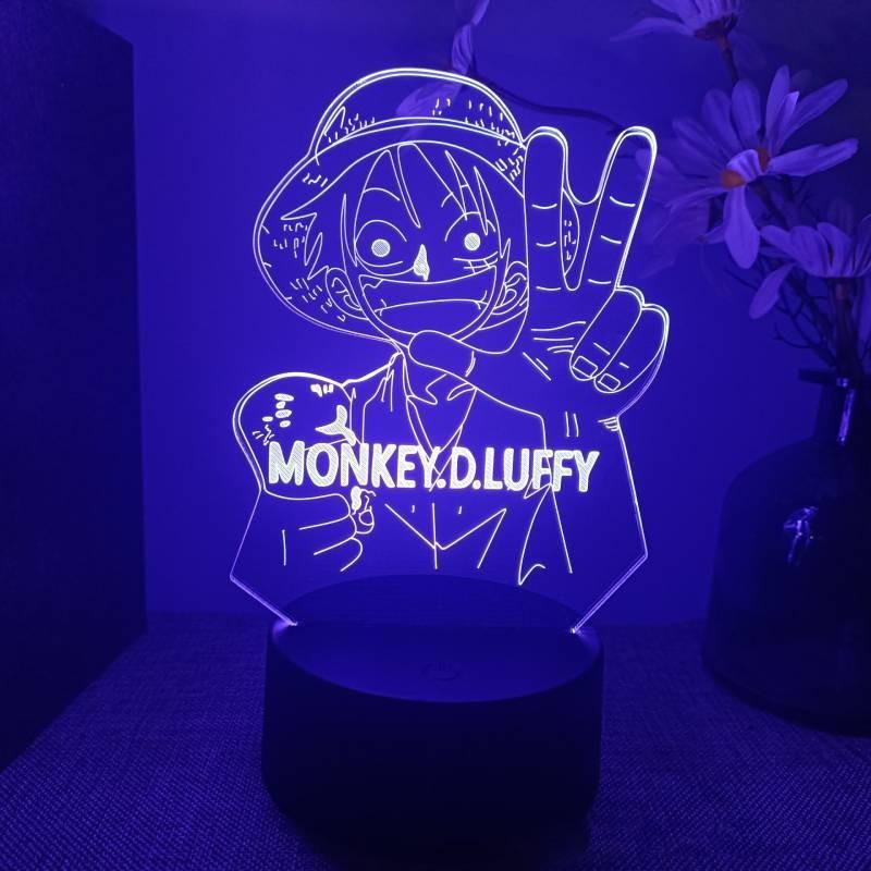 One Piece Led Night Light Kids Bedroom Decor Luffy Roronoa Zoro Lamp Acrylic