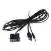 USB AUX Adapter Socket 3.5mm Car Dashboard Extension Cable Connector