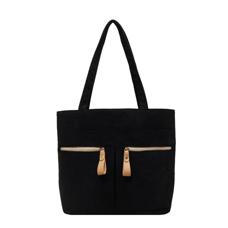 Stylish Large Capacity Women's Canvas Tote Bag Vintage Casual Shoulder Purse