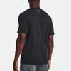 Under Armour Solid Crew Neck Sports Breathable Fitted Straight Short Sleeve T-Shirt Men Tops Black 1370951-001