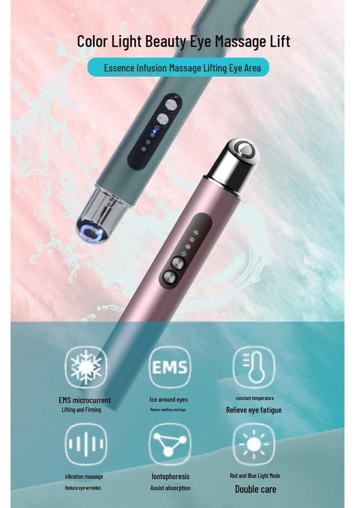 Hot & Cold EMS Eye Massager with Microcurrent & Light Therapy for Lifting & Firming