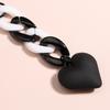 Handmade Heart Keychain Plastic Link Chain Key Rings for Women Girls Handbag Pendant Accessories Car Keys Jewelry Gifts
