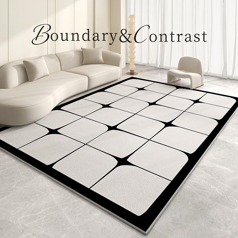 

Alfombra de felpa de lujo ligera para decoración de sala de estar,alfombras de estilo Crema para dormitorio 40x60cm