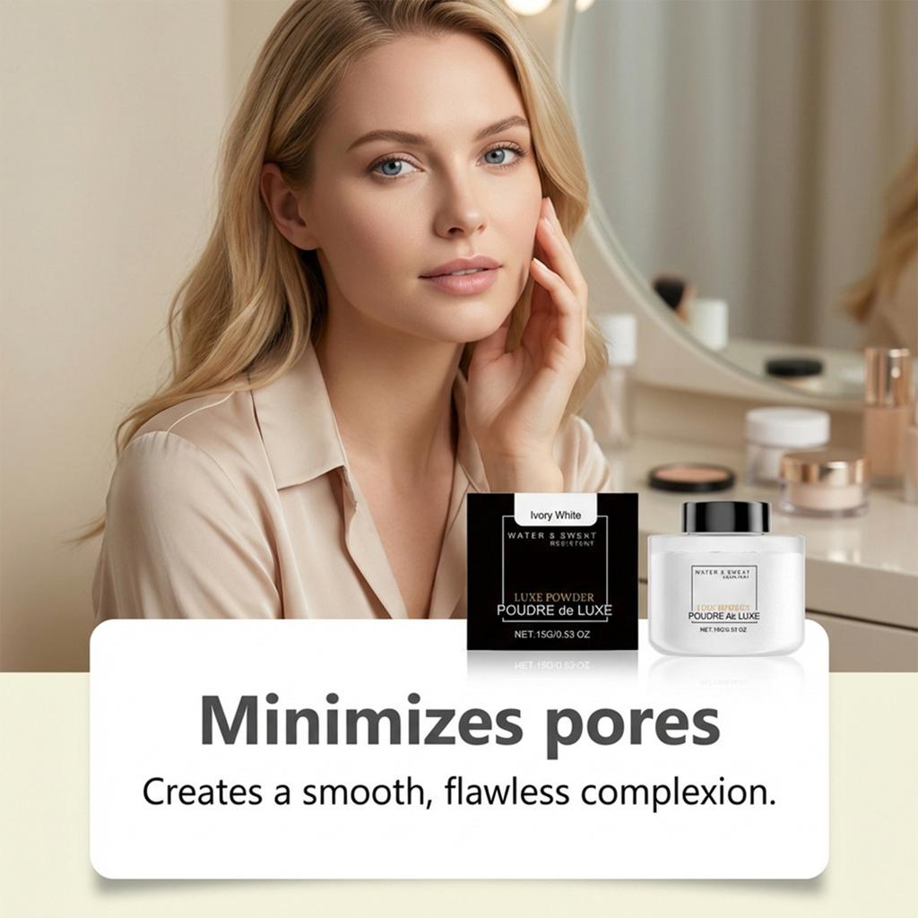 Soft And Smooth Setting Powder, Light And Adherent, Fine And Clear, Color-showing Makeup Setting Powder.