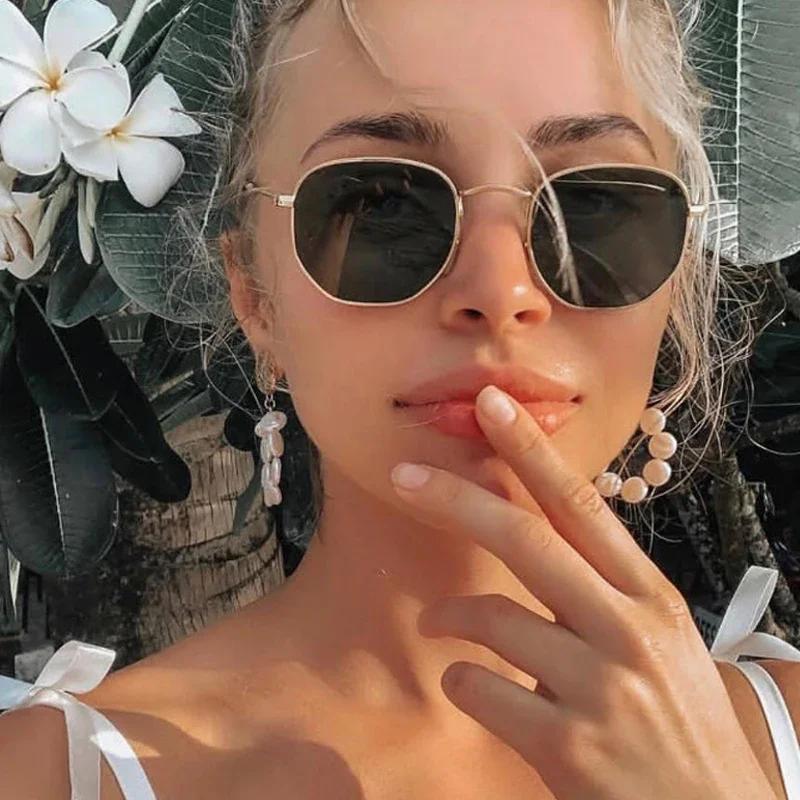 Vintage Square Sunglasses Women Men Fashion Brand Designer Retro Sun Glasses Female Male Mirror Ladies Traveling