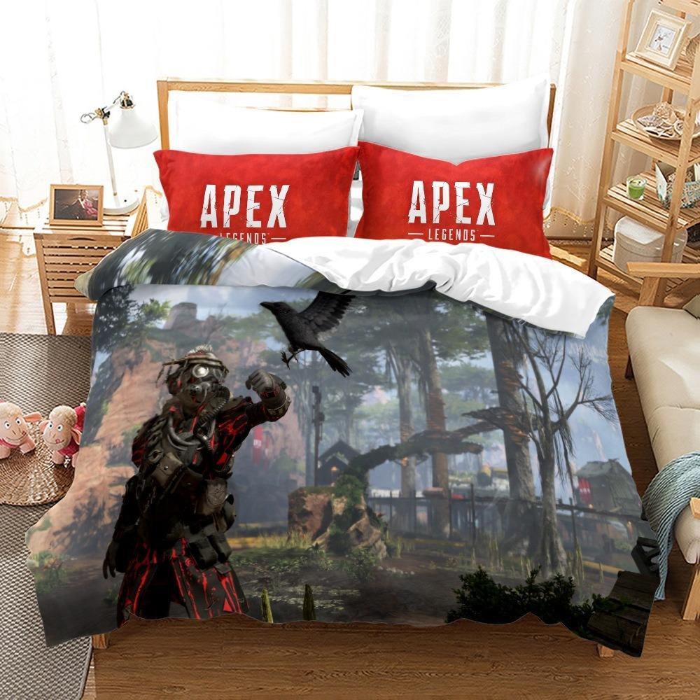 2026 APEX Heroes 3D Cartoon Duvet Cover Soft Skin-Friendly Breathable Bedding Set with Zipper for Kids Boys Girls Bedroom Decor