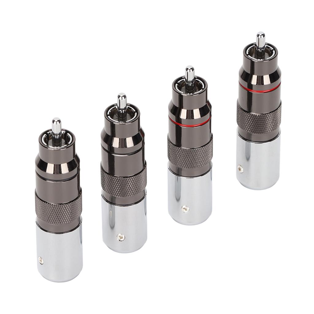 RCA Male Plug Chrome Plated Welding DIY RCA Sound Connector for 11.5mm Diameter Signal Coaxial Cable