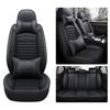 5-Seats PU Leather Universal Car Seat Covers Full Set Front Rear Seat Cushion Anti-scratch Protection For Sedan SUV Seat