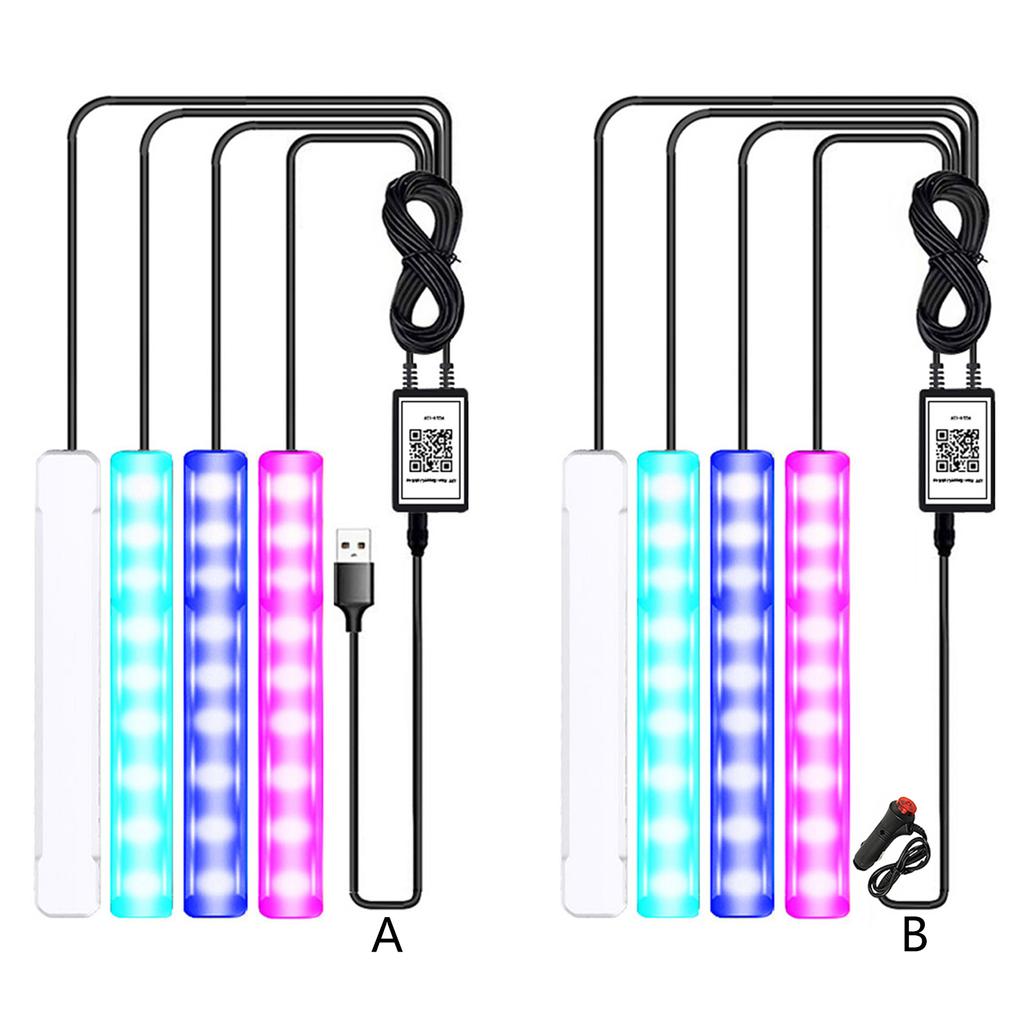 Auto Atmosphärelicht Automobil Innenraum RGB Licht Umgebungsfußlicht Wasserdicht Helligkeitsanpassung Dekorative Lampe