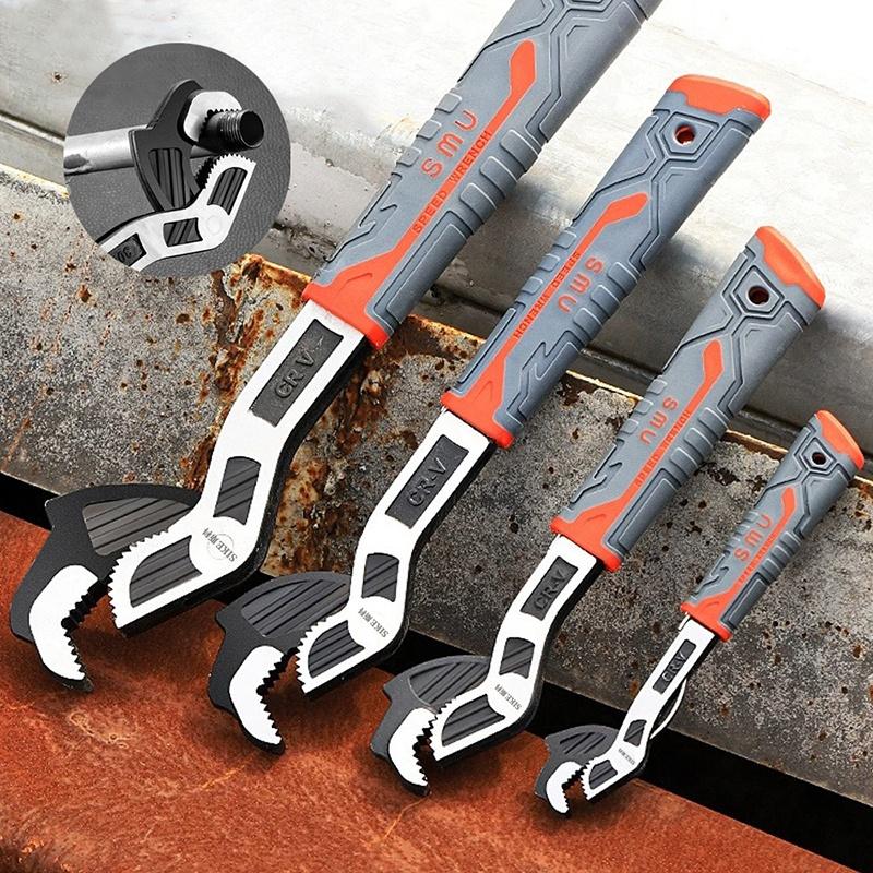 Multi-Function Adjustable Wrench Universal Wrench Fast Wrench Cr-V Bathroom Pipe Wrench Plumber Multi Hand Tool