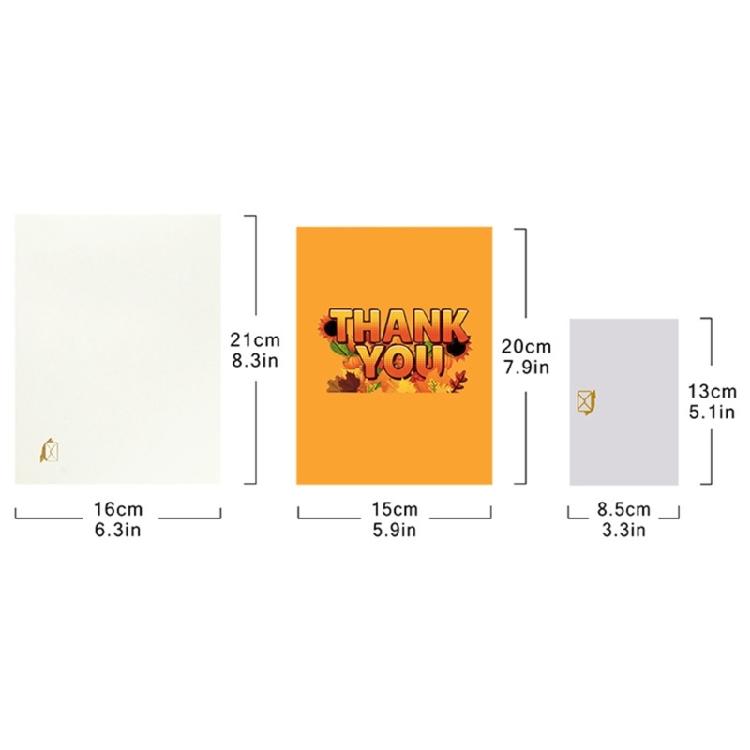 Popup Thanksgiving Card with Envelope Fall Harvest Artwork Paper Invitation Card For Autumn Celebration Family Gifts