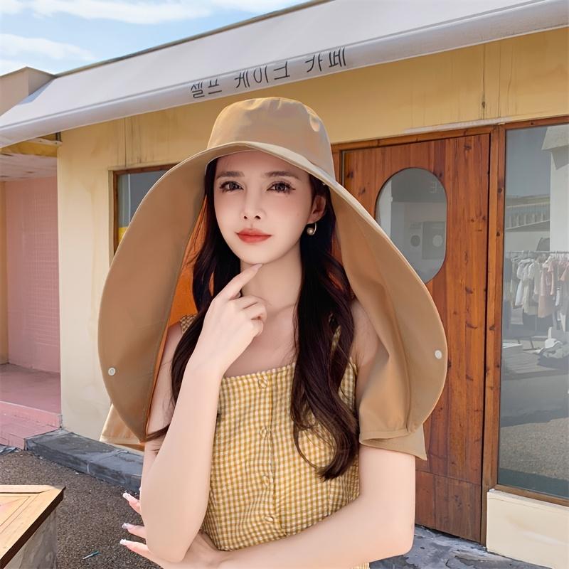 1 Wide Brimmed Shawl Hat, An Elegant Summer Travel Beach Hat, A Must-have for Summer