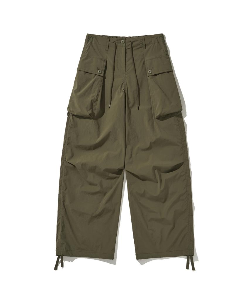 HELEMENT Women'S Cargo Wide Pants (Khaki)