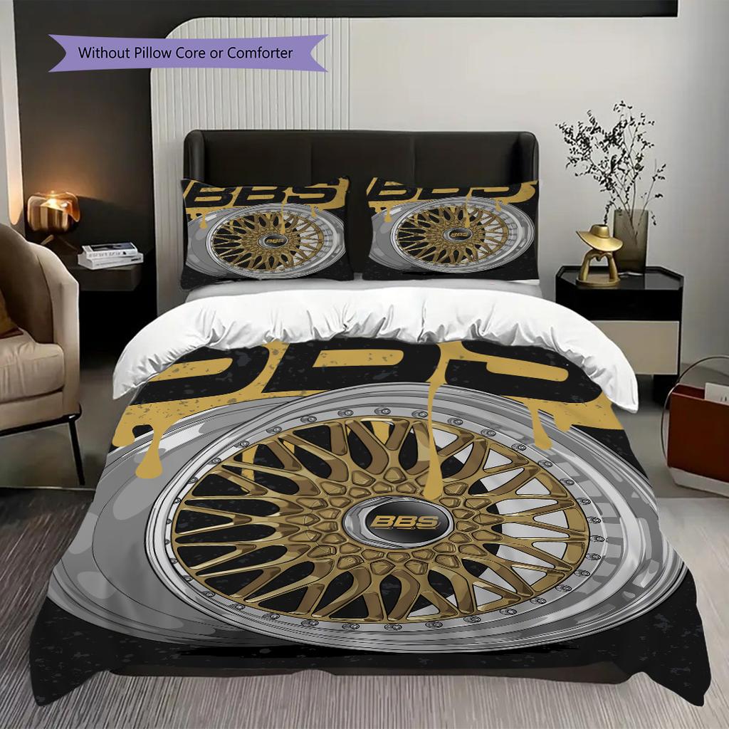 Bbs Years Innovation Bedding (1 * Duvet Cover + 2 * Pillowcase, Without Core) 2D Flat Christmas Birthday Gift Bedding Set Soft and Comfortable