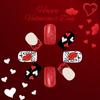 Valentine Press on Nail Square Fake Nail Glossy Design False Nail Full Cover Artificial Acrylic Nail 24pcs 12Sizes