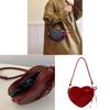 Heart Shape Pu Bag With Bow Accent For Daily Girls Casual Use