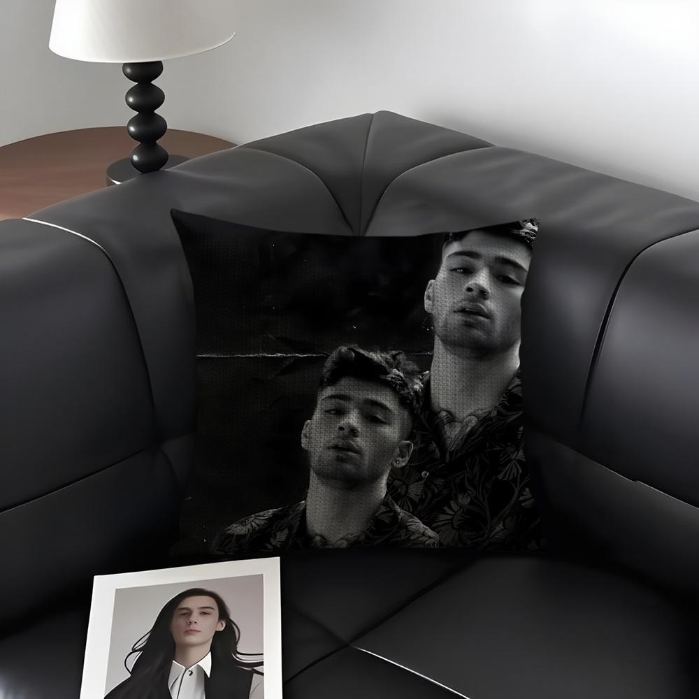 ZZayn MalikK Singer Cushion Cover Natural Linen Organic Fabric DoubleSided Printing Sofa Home Decor Gift Pillow Case