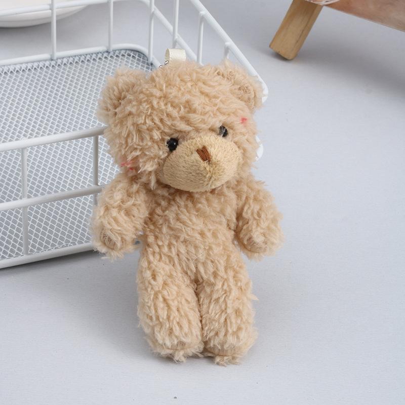10/30/50pcs12cm Cute Blush Teddy Bear Cartoon Rabbit Bunny Animal Plush Stuffed Dolls Toys Keychain Pendent Small Gift