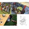 Detachable Waste Bag Rack Portable Folding Table Storage Net Shelf Bag Stuff Meshes for Picnics Outdoor Camping Barbecue