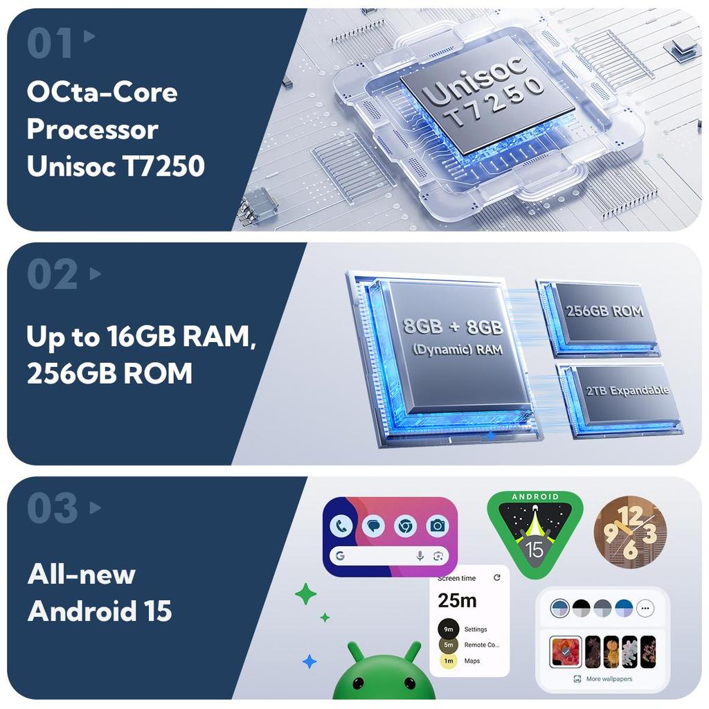 Ulefone RugKing 4 Pro 6.56" 120Hz Rugged Phone Android 15 Up to 16GB+256GB Waterproof 10200mAh 48MP Camera NFC Global Smartphone