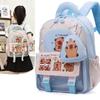 Childrens School Bag Cartoon Capybara Pattern Ergonomic Shoulder Kindergarten