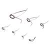 Steel Ceramic Guides Ring 7 Sizes Double Legs Fishing Rod Guides Rings for Freshwater Saltwater Rods