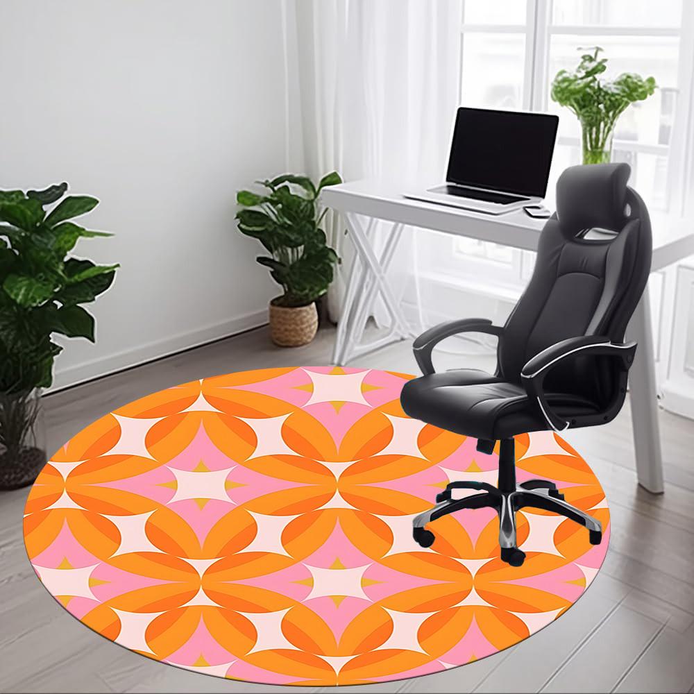 1pc Mandala Office Round Rug, Carpet for Office, Gaming, Lightweight Round Floor Mat yy260205044
