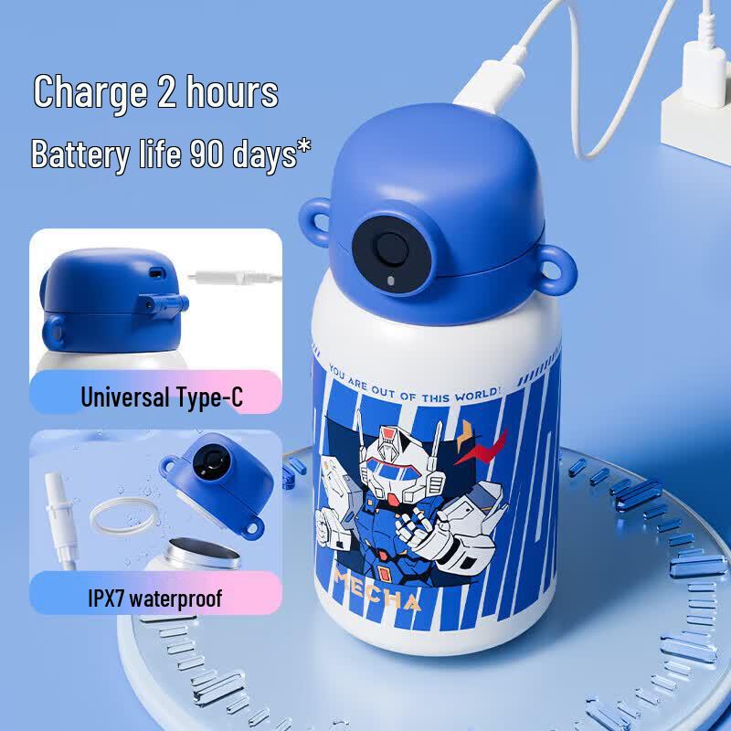 FUGUANG Smart Fingerprint Kids Thermos Straw Cup