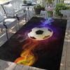 Vivid Soccer Field Pattern Area Rug Soft Comfortable Playing Carpet for Kids Bedroom Living Room and Game Room Home Decoration