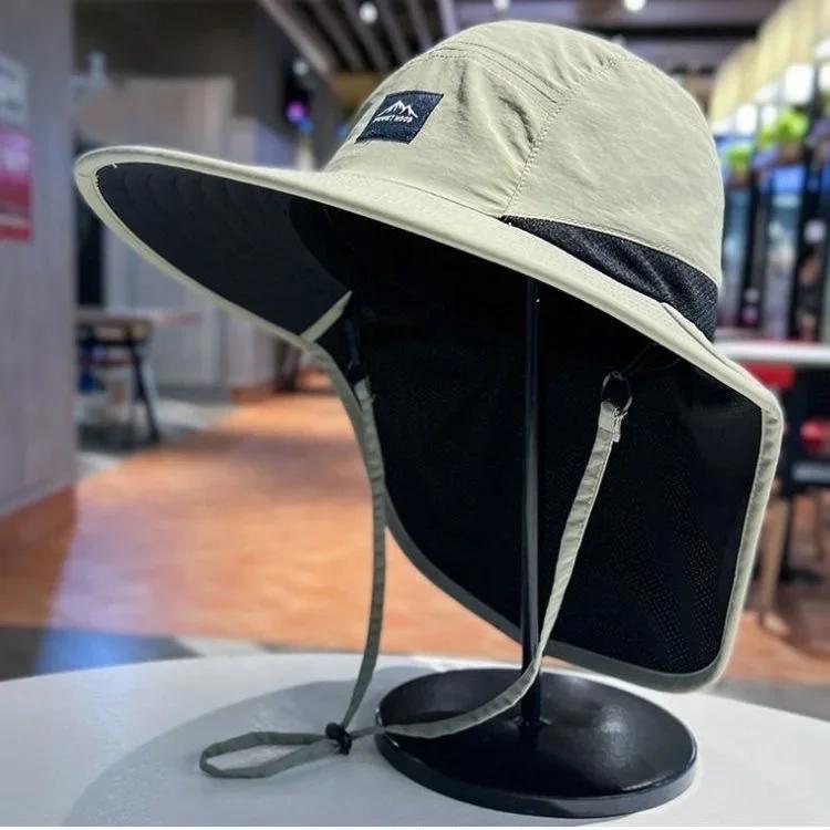 

1Piece Unisex Counter-Uv Sun Protection Fisherman Hat - Latest Thin Outdoor Hat With Quick-Drying Shawl Neck Protector, Suitable For Summ