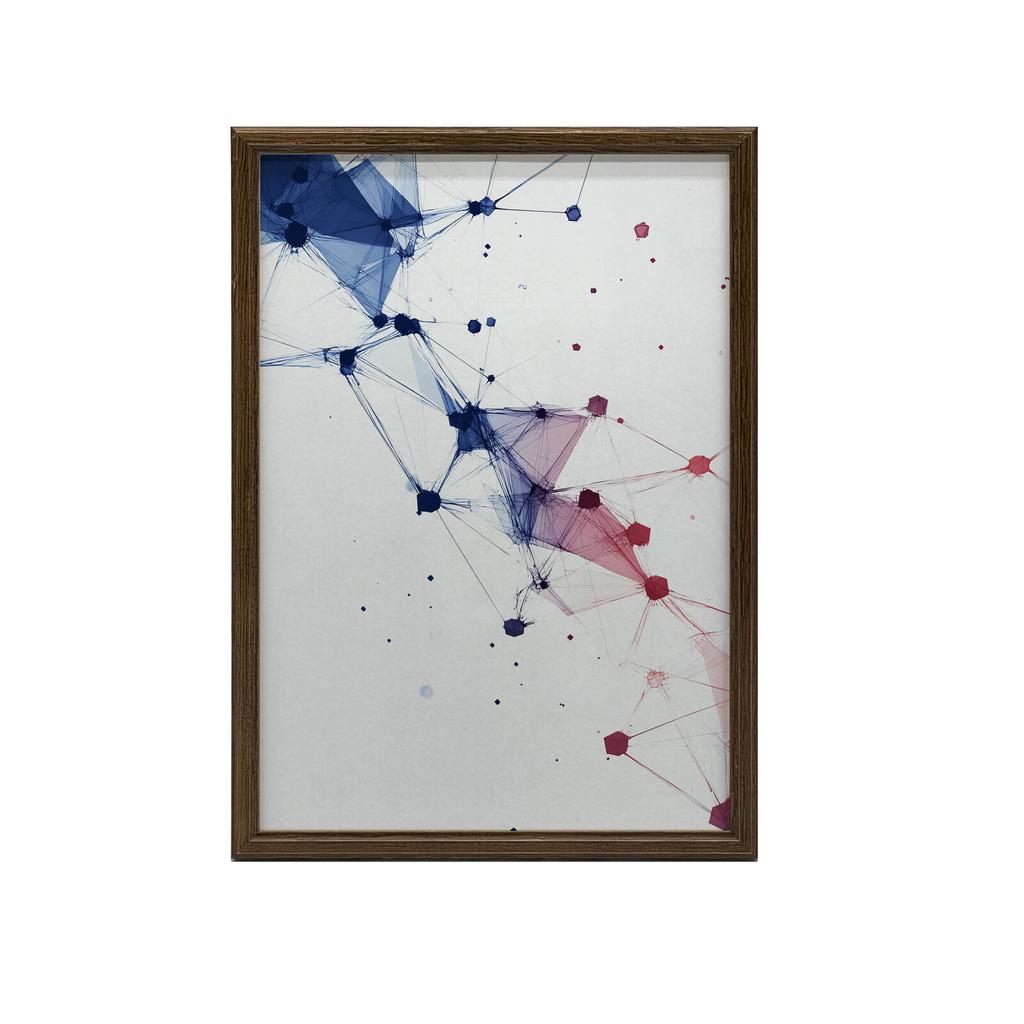 Geometria Połączeń Geometria Połączeń, 40X50 Cm, Rama Aluminiowa Złota, Papier Matowy 230 Gsm