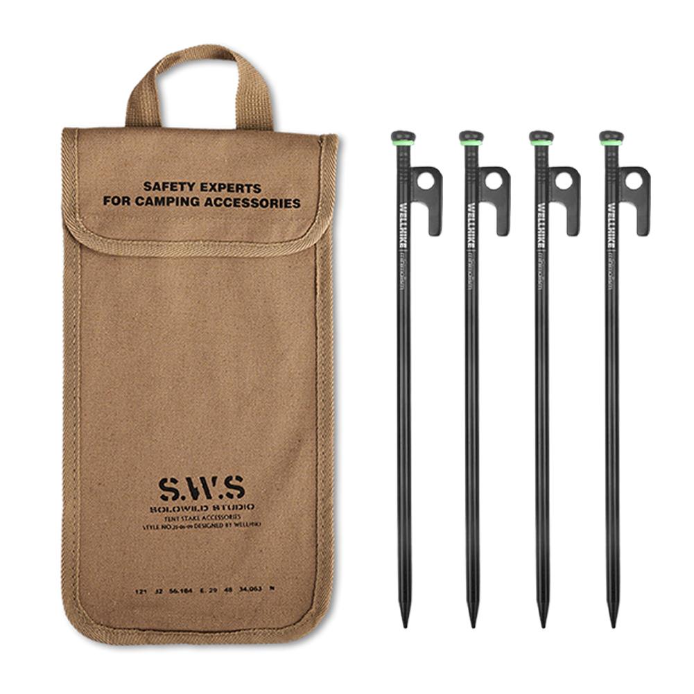 

4/8 Pack Forged Steel Tent Pegs with Storage Bag Heavy Duty Tent Stakes Forged Steel Stakes for Outdoor Camping Canopy