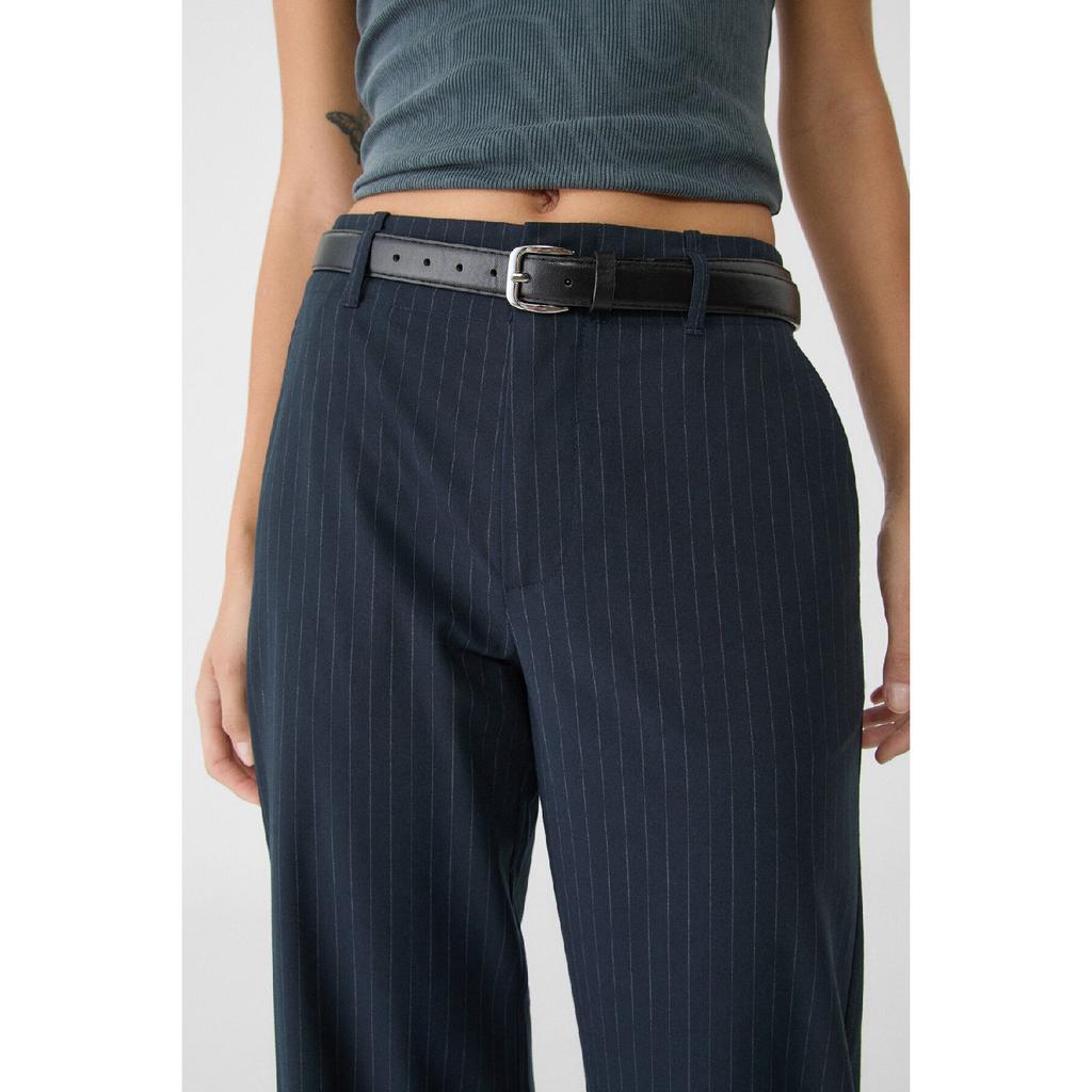 Straight Fit Fabric Pants