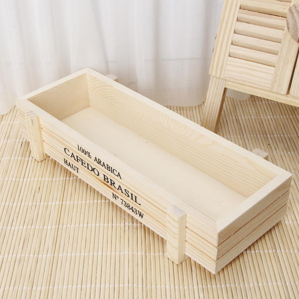 Vasi da giardino decorativi vintage per piante grasse, scatole di legno, casse, fioriere rettangolari in legno, vasi da fiori, decorazioni per il giardinaggio