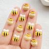 20 Stück Niedliche Mini Cartoon Biene, Honigtopf Nail Art Flatback Strassperle Scrapbook DIY Maniküren Applikationen Zubehör Basteln