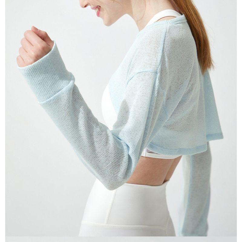 Yoga Sexy Blouse Women's Fashion Long Sleeves Outerwear Waistcoat