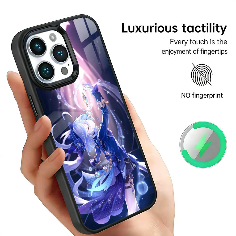 F-Furina G-Genshin I-Impact Phone Case For IPhone17 16 15 14 13 12 11 Plus Pro Max Plus Wireless Charger Cover Funda