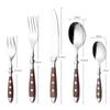 6piece stainless steel handle kitchen knife set suitable for home kitchen and dining room including steak knife forks and spoons