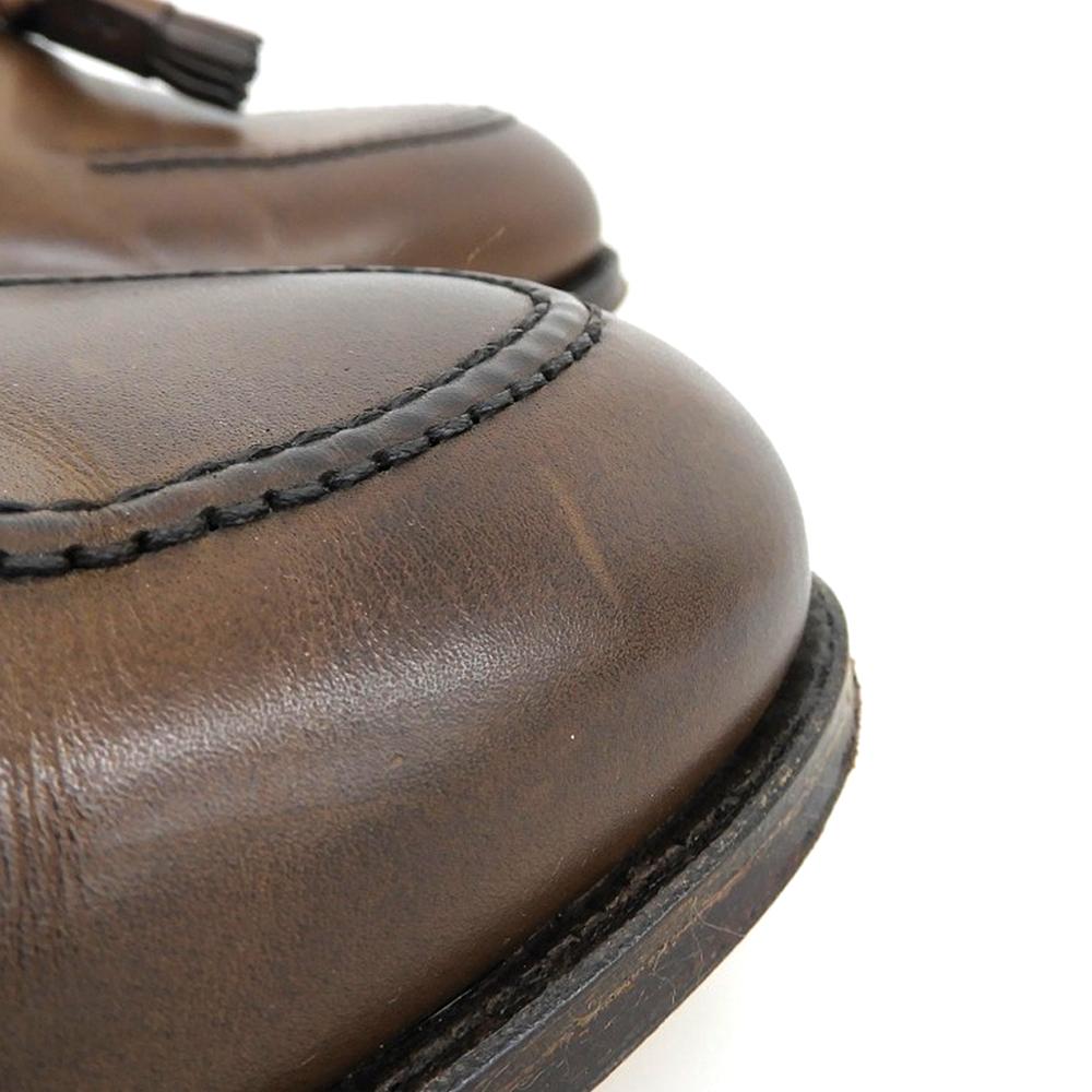 Crockett&Jones Excellent condition Cavendish 2 burnished calfskin tassel loafers, size 9E, 29376A-B02L1, 325 last shoes 9E Dark brownUsed
