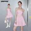Women's Plaid A-Line Strappy Summer Dress