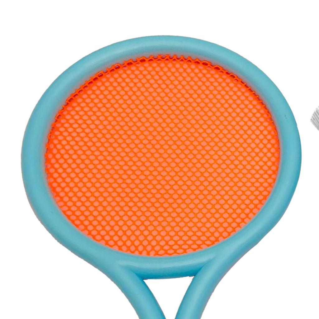 Children Badminton Racket Slip Resistant Durable Elastic Portable Tennis Racket Set for Kids 2 Rackets 2 Balls Blue Pink