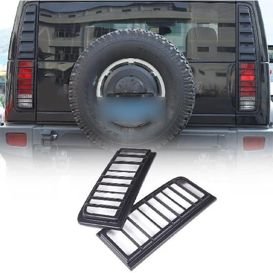 

Защитные накладки на задние фонари для Hummer H2 2003-2009, ABS накладки на задние стоп-сигналы, Декоративная рамка-облицовка для задних фонарей, 2 шт. матовый черный