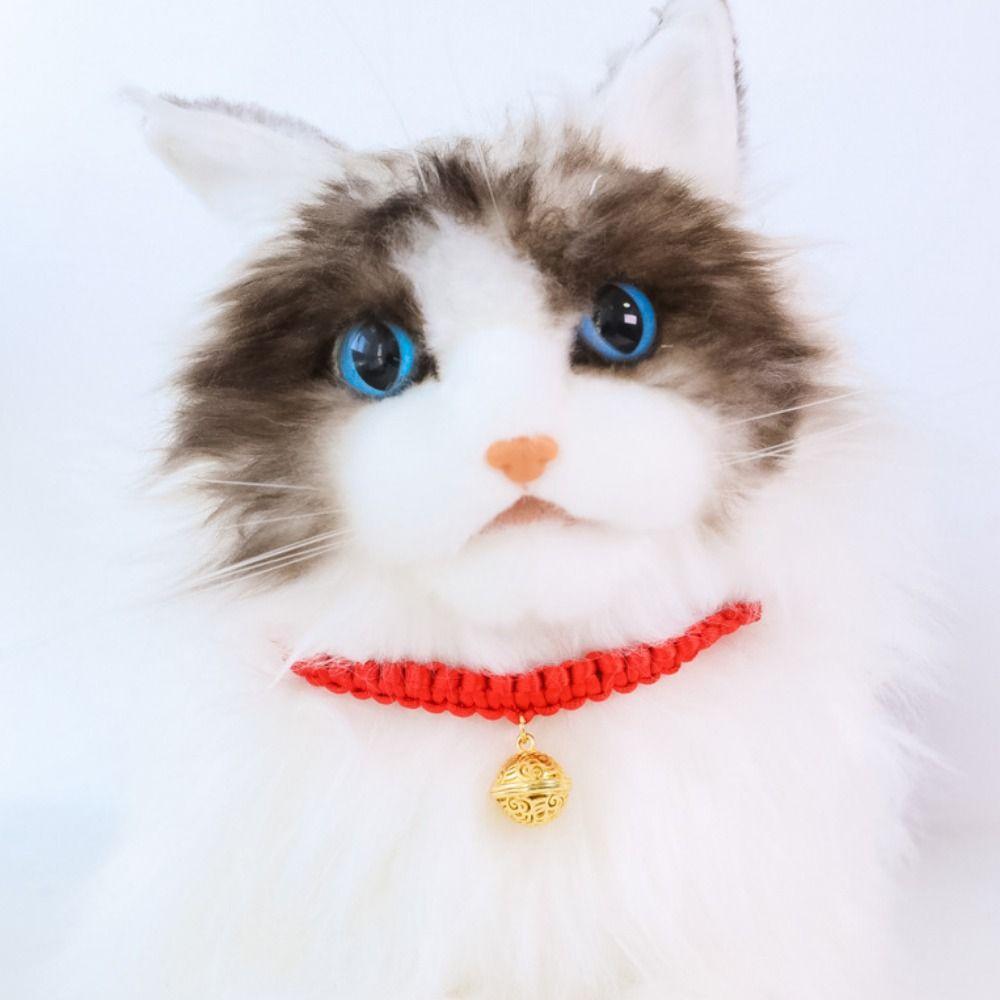 

Traditional Cat Weave Necklace Chinese Style Hand Knit Cat Collar Party Style A
