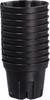 Japanese Poly Pot S Pot 60, Set of 10, Black Plastic with Slits, For Succulents and Cacti