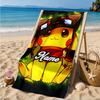 Custom Name Pika Adventure Hat Beach Towel Microfiber Beach Towel, Lightweight and Quick-Dry, for Summer Travel, Swimming Pool Gift