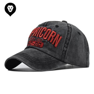 New Capricorn Large Letter Embroidered Baseball Cap High-end Cotton Cap Coated Baseball Cap